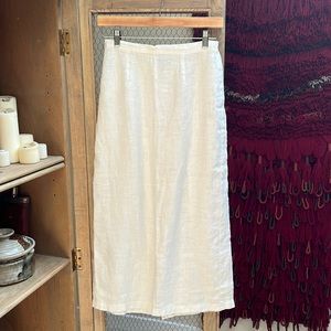 Vintage Clio White Linen Skirt